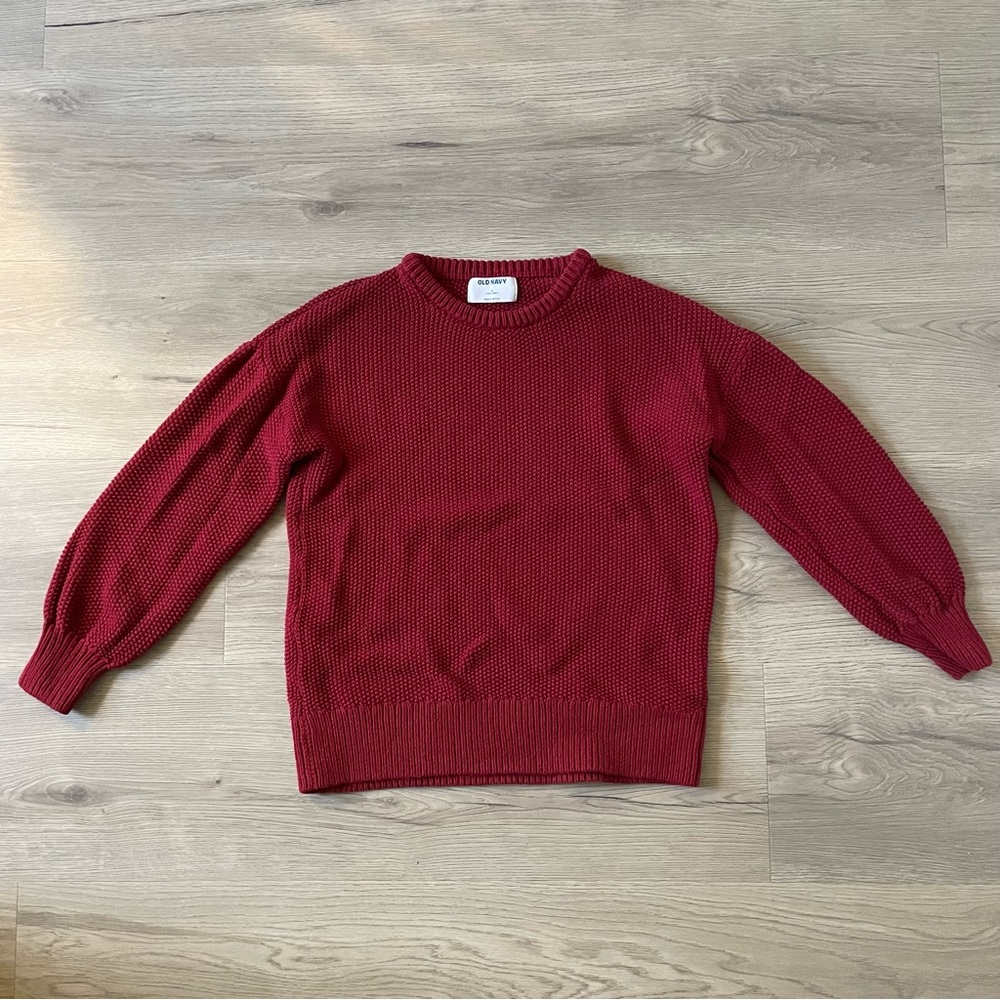 Old Navy Cherry Red Knit Sweater Size S